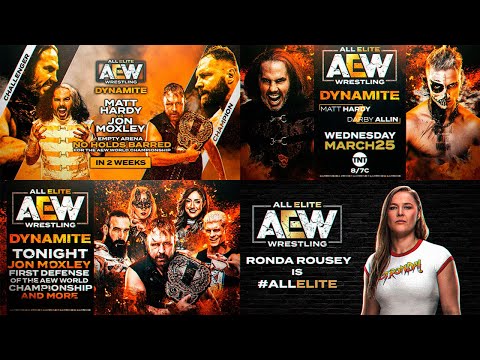 AEW DYNAMITE 2020 REMAKE PACK (Match Card V.1 And V.2,Preview & #ALLELITE) PSD & PARTES BY Jika