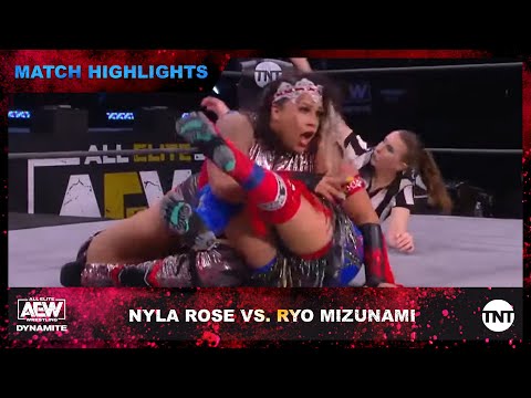 Nyla Rose and Ryo Mizunami within the AEW Women’s World Championship Eliminator Event Closing