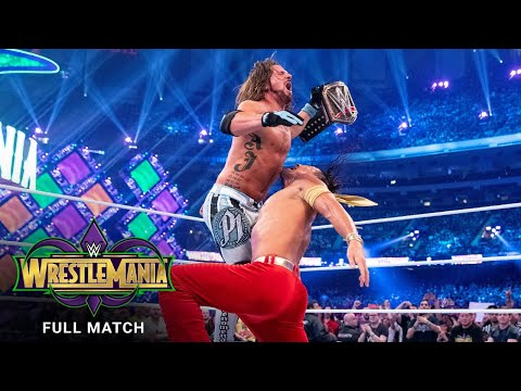 FULL MATCH – AJ Types vs. Shinsuke Nakamura – WWE Championship Match: WrestleMania 34