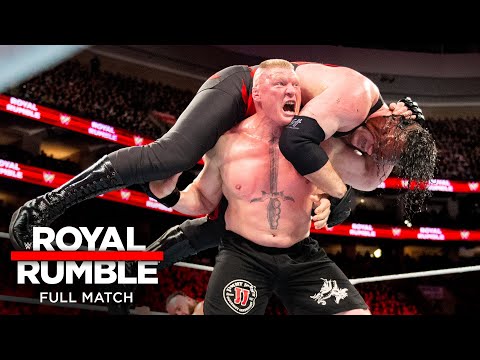 FULL MATCH – Lesnar vs. Strowman vs. Kane – In model Title Triple Threat Match: Royal Rumble 2018