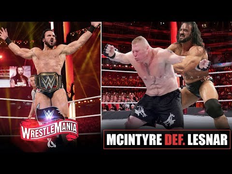 Drew McIntyre WINS WWE Championship def. Brock Lesnar!? – WWE Wrestlemania 36 Predictions Highlights
