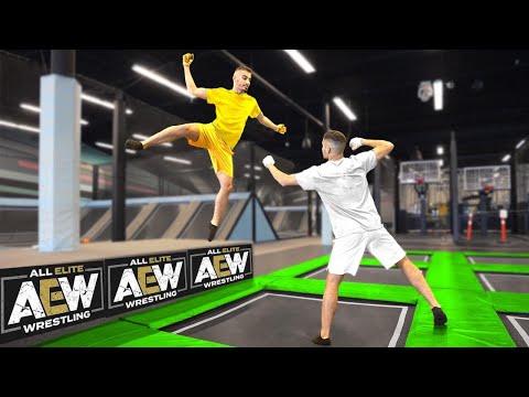 WWE vs AEW AT THE TRAMPOLINE PARK