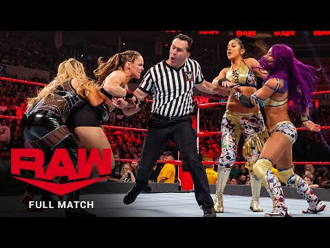 FULL MATCH – Sasha Banks & Bayley vs. Ronda Rousey & Natalya: Raw, Jan. 21, 2019