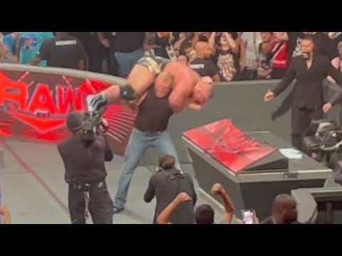 Brock Lesnar hits F-5 on Otis by arrangement of table – WWE Uncooked 7/11/22