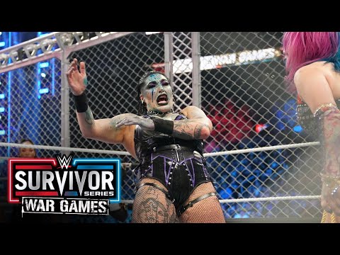 Asuka blinds Rhea Ripley with the Poison Mist: Survivor Sequence: WarGames (WWE Community Weird)