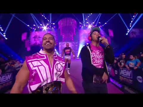 Anthony Bowens and Billy Gunn with Max Caster Entrance AEW Rampage Dec.23,2022