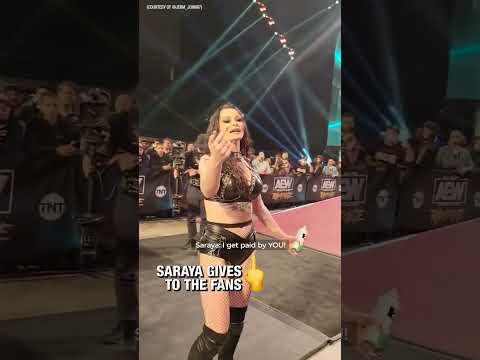 AEW Saraya Gives 🖕 to the Fan Shouting “F**okay You!” #shorts