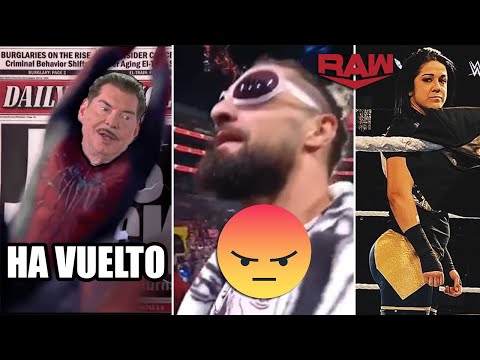 Vince Vuelve al mando creativo, Luchadores furiosos por esto, Bayley Sacada de RAW, Cody WM 39 WWE