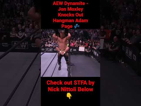 AEW Dynamite – Jon Moxley Knocks Out Hangman Adam Page 💤 #aew #aewdynamite #hangmanadampage #moxley