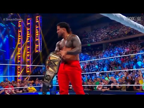Jey Uso assaults Roman Reigns and steals his title – WWE SmackDown 7/7/2023