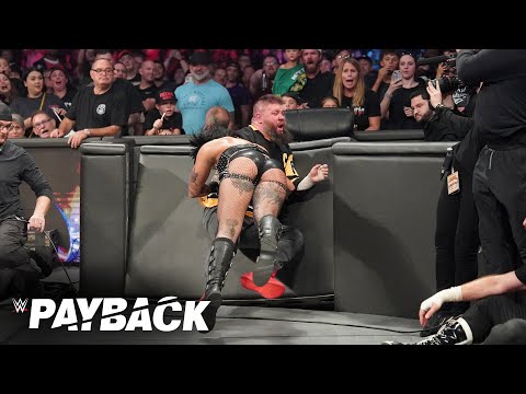 Rhea Ripley Spears Kevin Owens during the barricade: WWE Payback 2023 highlights