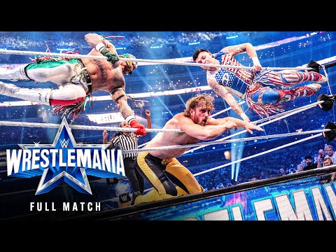FULL MATCH — Rey Mysterio & Dominik Mysterio vs. Logan Paul & The Miz: WrestleMania 38