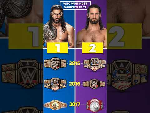 Roman Reigns Vs Seth Rollins WWE Titles Comparison #wwe #wrestledata