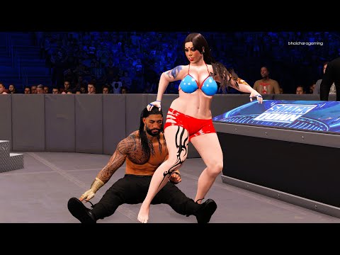 Live WWE Match – RomanVs Ronda Rousey | WWE Smackdown Fight phase 21