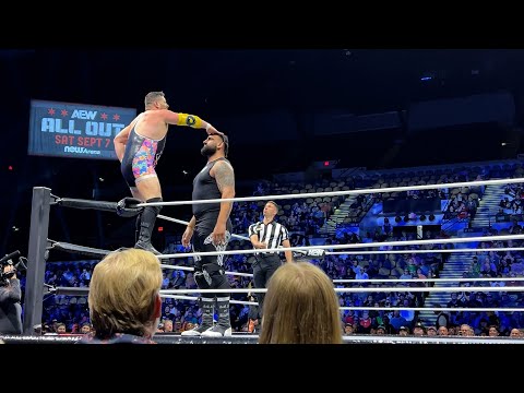 Fancam: Colt Cabana vs Satnam Singh Unaired REMATCH AEW Dynamite Preshow Milwaukee 9.4.24